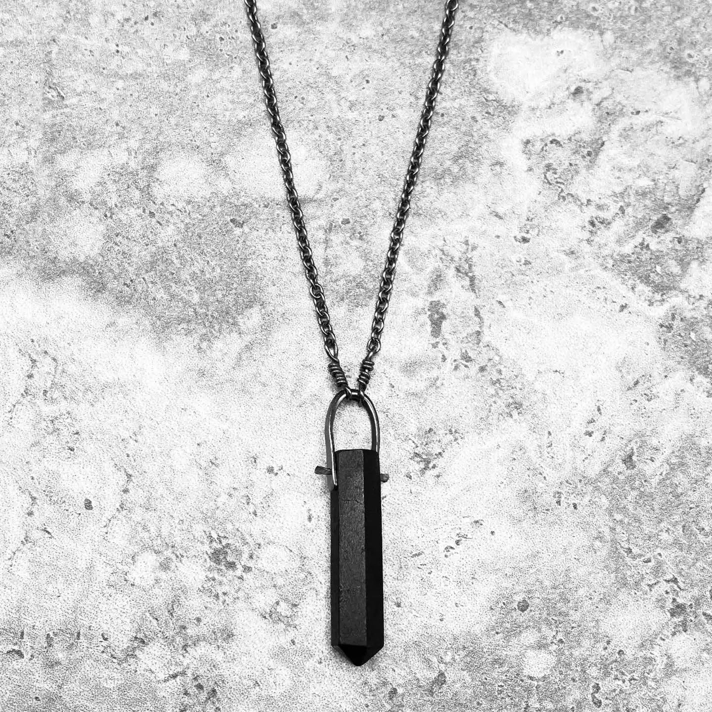 Talisman Necklace Black Tourmaline Crystal