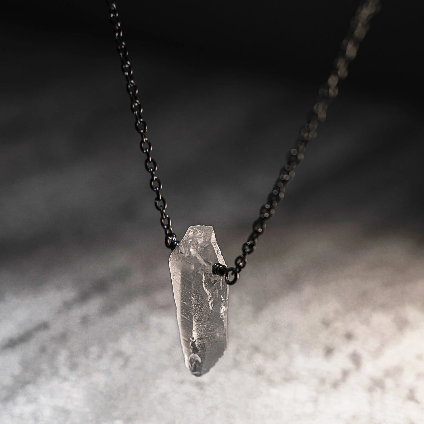 Talisman Necklace Raw Quartz Crystal