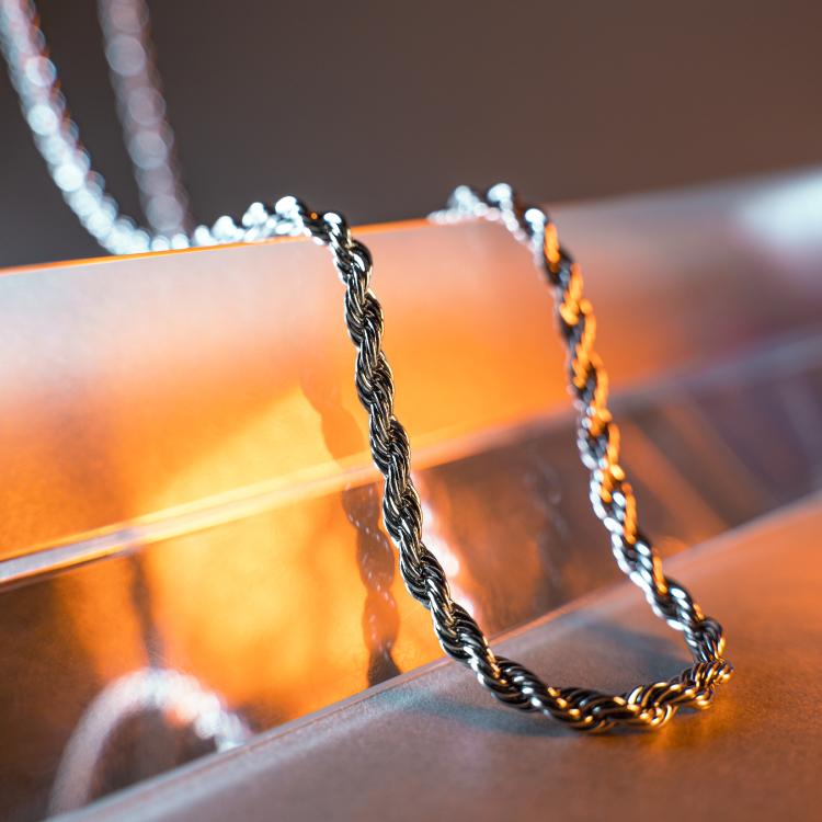 Minimal Silver Rope Chain - Main Image