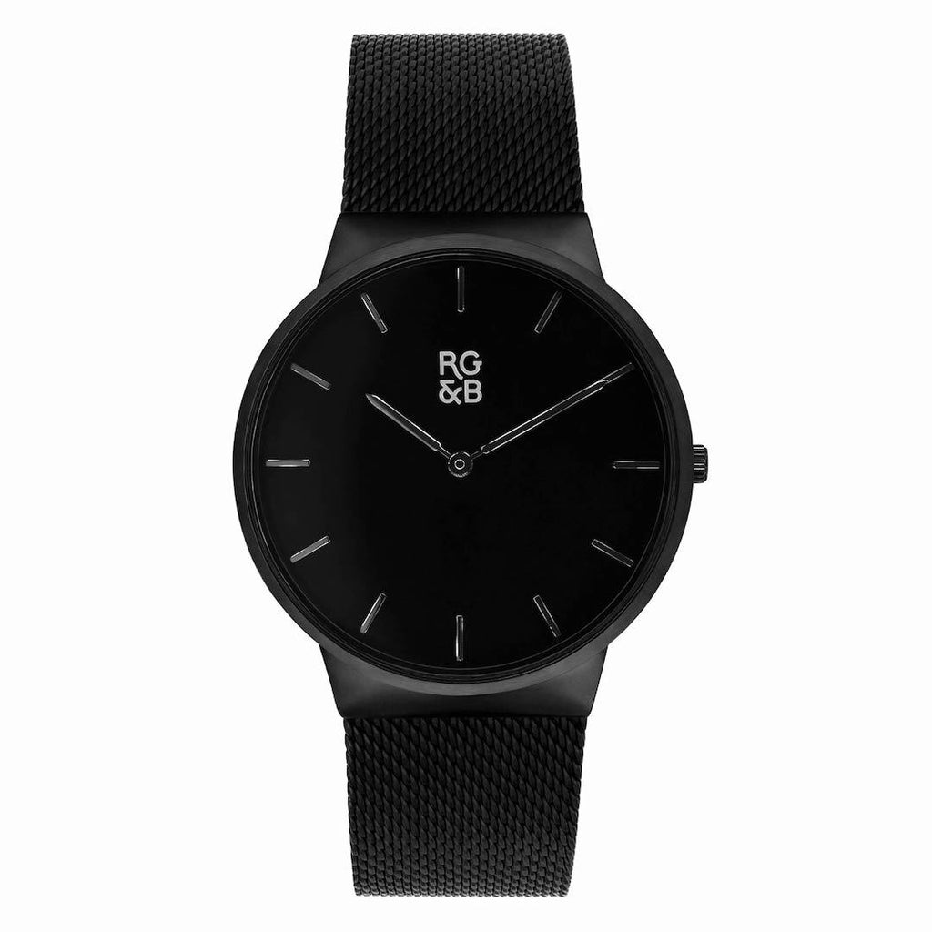Minimal Black Watch - Our Minimal Black Watch Features a Brushed Black Stainless Steel Case and Strap, Gunmetal Hands and Hour Markers Along with our Signature Logo.