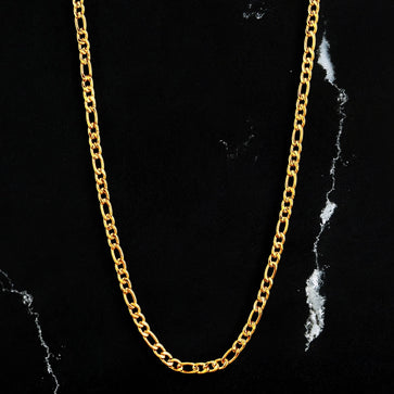 Figaro & Box Chain Necklace Set (24kt Gold) – RoseGold & Black Pty Ltd