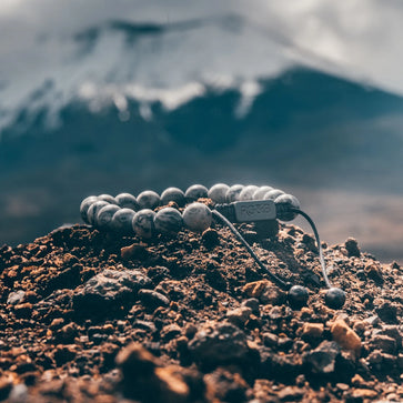 Grey Jasper Stone Bead Bracelet – RoseGold & Black Pty Ltd