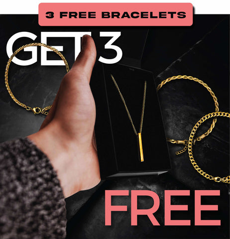 24kt Gold Bar Necklace and Bracelets (BUNDLE & SAVE)