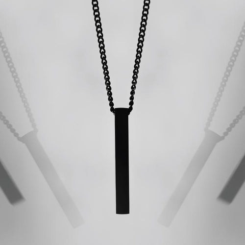 Black Bar Necklace - Our Signature Minimal Bar Necklace in All Black has been crafted with minimalist styling in mind. An essential piece for any wardrobe.