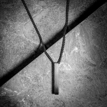 Minimal Bar Necklace (V2) Graphite