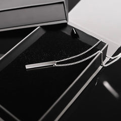 Silver Bar Necklace - Our Signature Minimal Bar Necklace in Silver has been crafted with minimalist styling in mind. An essential piece for every wardrobe.