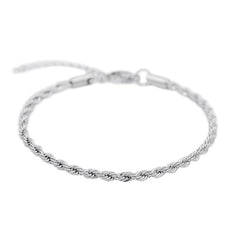 Our Silver Rope Chain Bracelet features our premium silver rope chain and signature polished clasp.