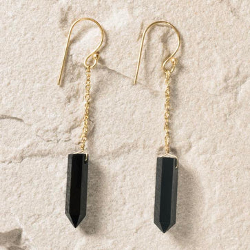アクセサリー Born From Rock Onyx Earring Black Onyx Earrings – RoseGold & Black Pty Ltd