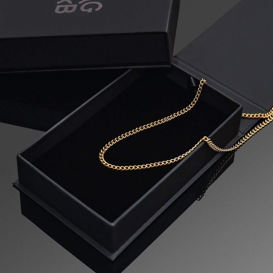 Gold Cuban Link Chain - Our 24KT Gold Plated Cuban Link Chain is available online today. Featuring a Premium Gold Plated Cuban Link Chain & Our Signature RG&B Logo.