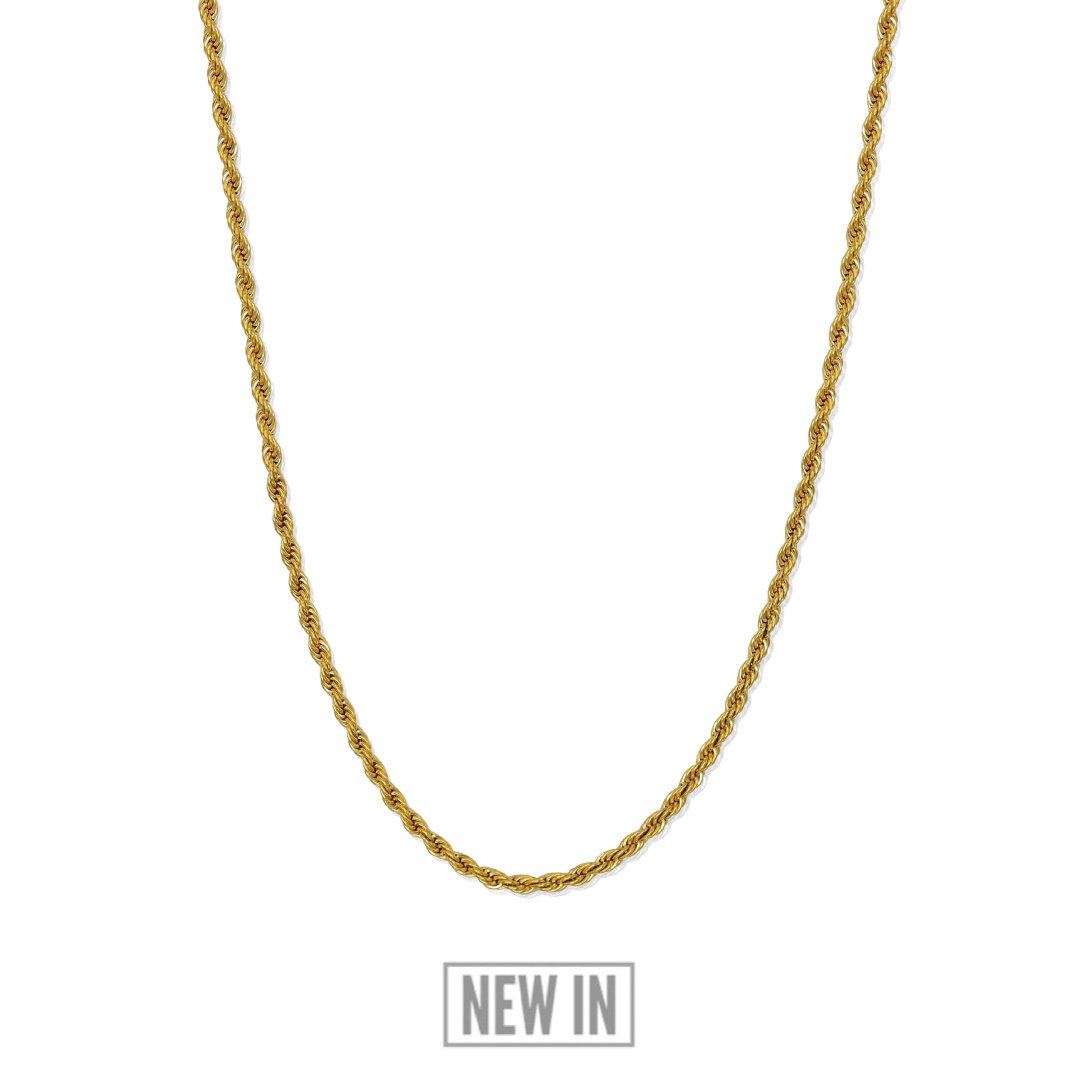 Minimal Rope Chain Minimal Gold Rope Chain Necklace – RoseGold & Black Pty Ltd
