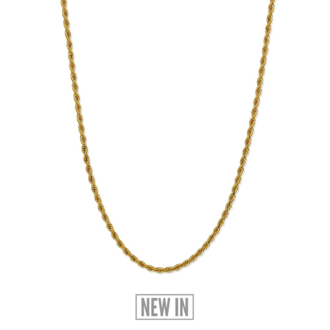 Gold Rope Chain - Our 24KT Gold Plated Rope Chain Features our Signature Rope Chain and RG&B Logo. The Perfect Gold Piece for any wardrobe.