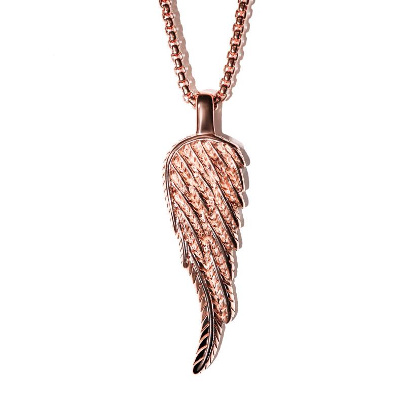 Angel Wing Necklace - Our Angel Wing Necklace features our Signature Rose Gold Wing Pendant and Box Chain. The Perfect statement piece for any wardrobe.