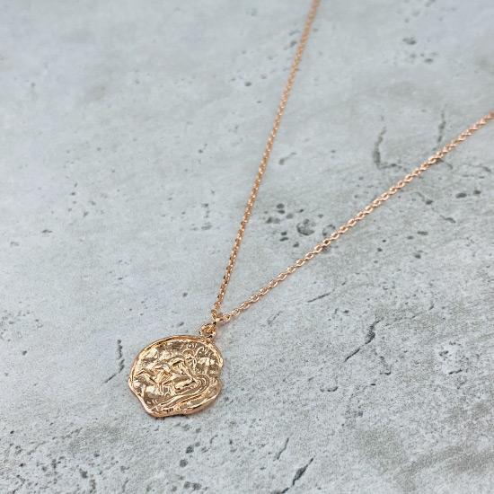 Aquarius Star Sign Necklace - Fine chain necklace featuring a delicate star sign pendant. Birth date January 20 - February 18 is for Aquarius. Available in Silver, Gold, and Rose Gold.