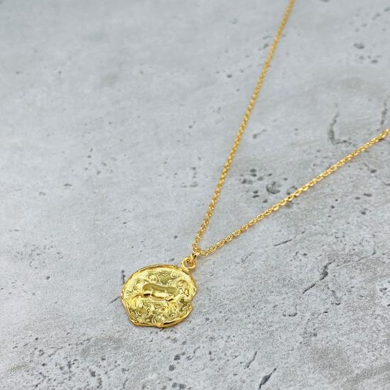 Aries Star Sign Necklace - Fine chain necklace featuring a delicate star sign pendant. Birth date March 21 - April 19 is for Aries. Available in Silver, Gold, and Rose Gold.