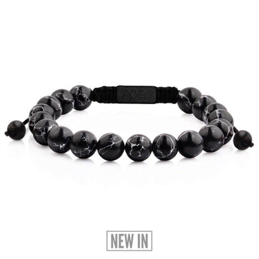 Black Stone Bead Bracelet – RoseGold & Black Pty Ltd