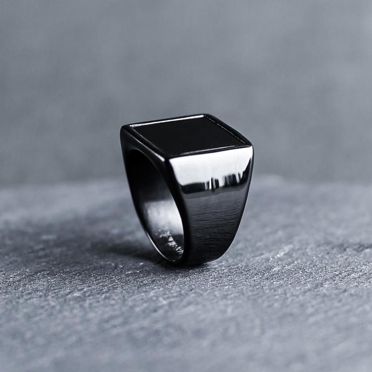 Black Signet Ring - Our Signature Men's Signet Ring in Black has been crafted to be worn on a day-to-day basis or even on a night out.