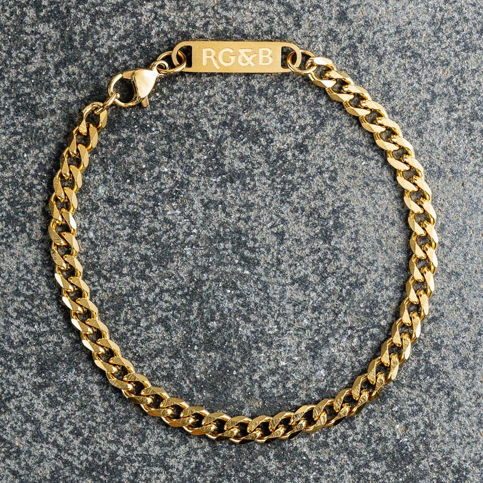 9ct Yellow Gold Diamond Double Teardrop Link Bracelet 19cm/7.5