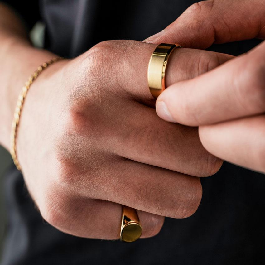 Minimal Ring (Brushed 24kt Gold)