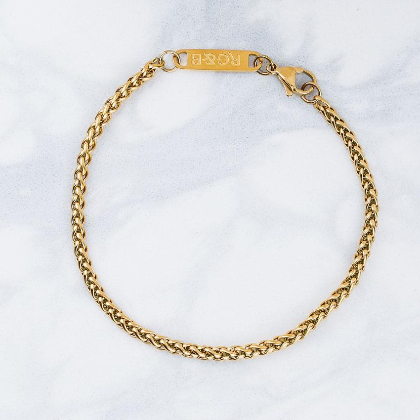Wheat Chain Bracelet (24kt Gold)