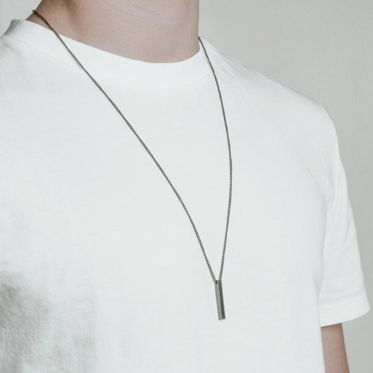 Gunmetal Bar Necklace - Our Signature Minimal Bar Necklace in Gunmetal has been crafted with minimalist styling in mind. An essential piece for any wardrobe.