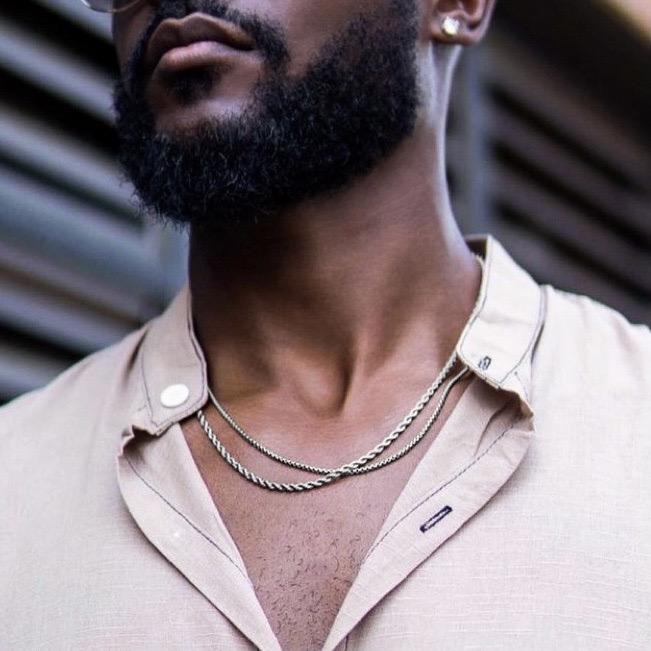 Rope & Box Chain Necklace in Silver – RoseGold & Black Pty Ltd