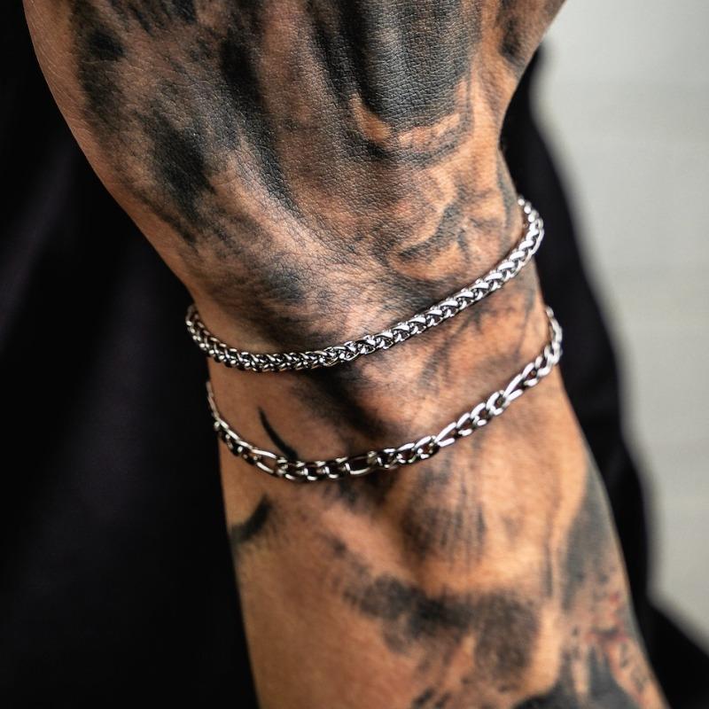 Silver Wheat Chain Bracelet – RoseGold & Black Pty Ltd
