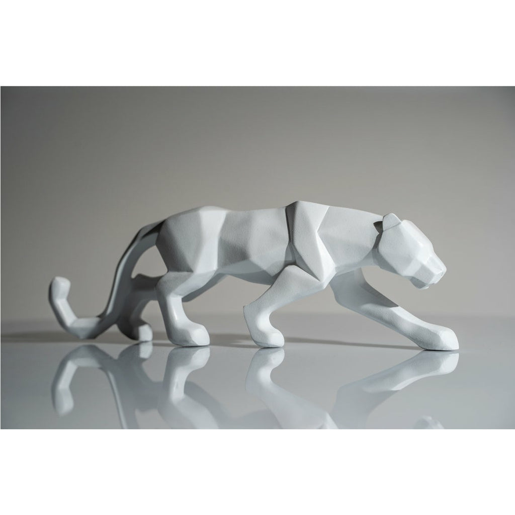 White Leopard Sculpture - Our White Leopard Sculpture is the perfect addition to any space. Also available in Black.