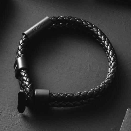 Limited Edition Bracelet - Our Limited Edition Bracelet in Black Features a Woven Leather Bracelet with Matte Black Hardware and our Signature RG&B Logo. 