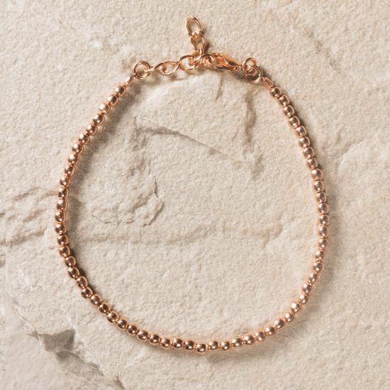 Rose Gold Micro Bead Bracelet - Finely handcrafted micro beads, fashioned and shaped by hand to create a minimal unique staple piece to any outfit, essential bracelet to add to any jewelry collection.
