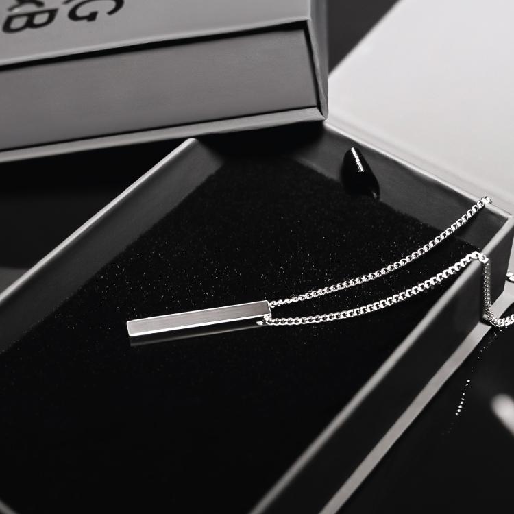 Silver Bar Necklace - Our Signature Minimal Bar Necklace in Silver has been crafted with minimalist styling in mind. An essential piece for every wardrobe.