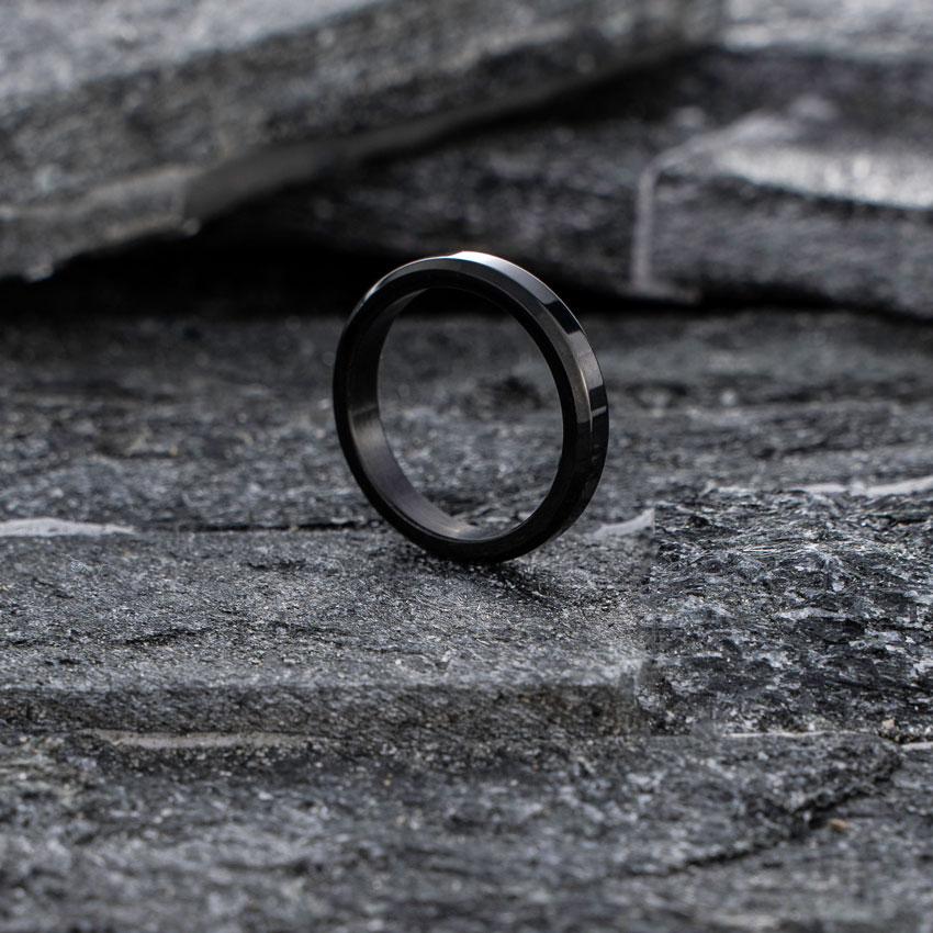 Our Minimal Black Ring has been crafted to be worn on a day-to-day basis or even as a classy finishing piece. Also available in Gold, Silver & Rose Gold.
