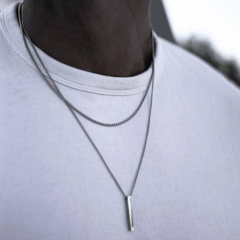 Minimal Bar Necklace Bundle in Silver – RoseGold & Black Pty Ltd