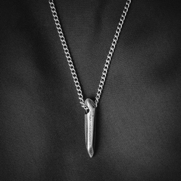 Vintage Silver Odyssey Necklace - Our Vintage Silver Odyssey Necklace is available online today. Featuring Our Signature Odyssey Pendant & Vintage Silver Cuban Link Chain.