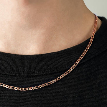 Rose Gold Figaro Chain Necklace – RoseGold Black Pty Ltd