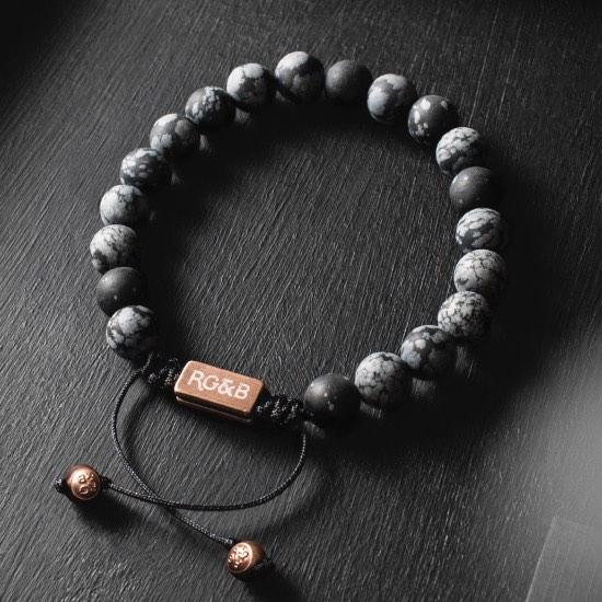 Black Obsidian Bracelet 8MM Natural Stone Round Beads For Men And Women