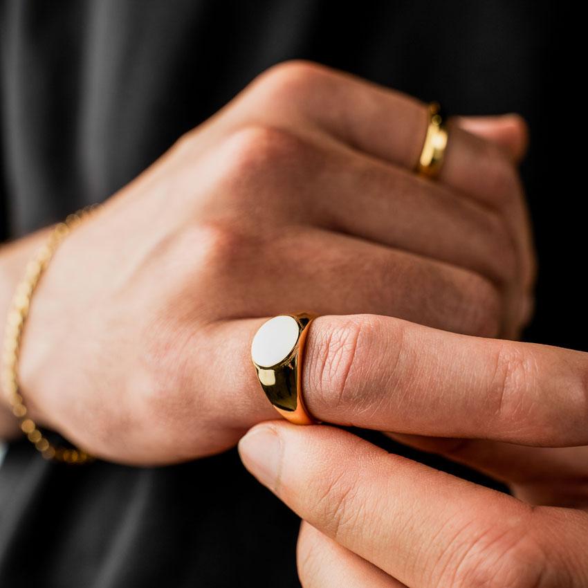 Minimal Signet Ring (24kt Gold)